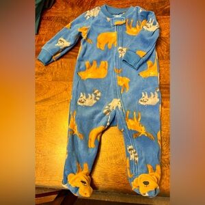 Carter's Blue and Orange Animal Print Footie